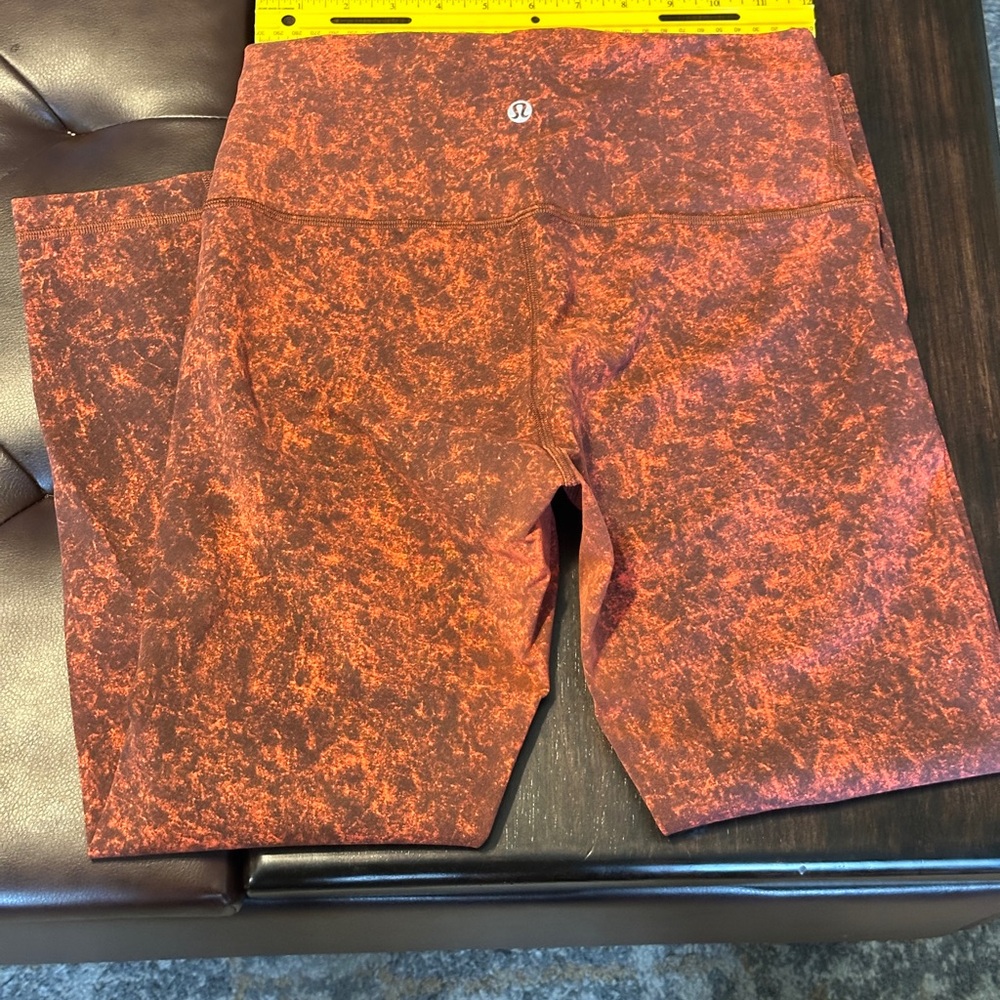 Lululemon Red and Orange Leggings